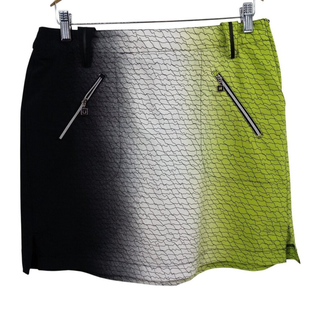 Jamie Sadock Ombre Straight Stretch Athletic Golf Skirt Size 6 Pockets Green